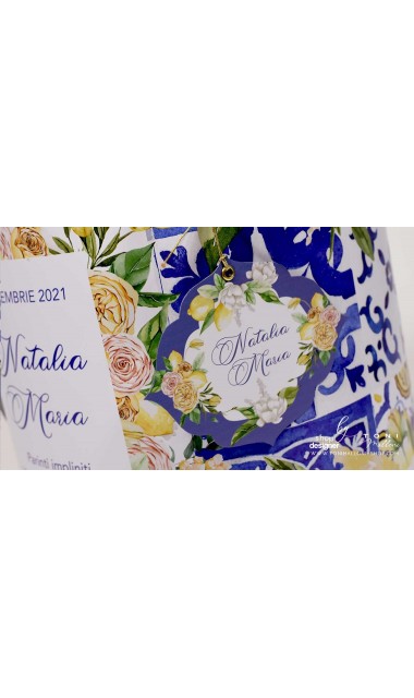 Trusou botez cu flori si lamai ideal pentru un botez vara Limoncello 15